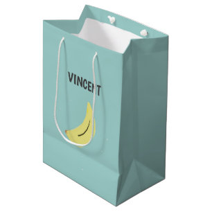 Gult banan teckning blå personlig