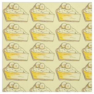 Gult Banana Cream Paj Segce Dessert Bakvaror Tyg