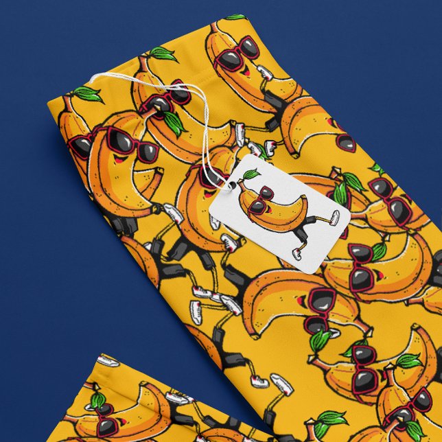 Gult Banana Funny pixel art Leggings (Skapare uppladdad)