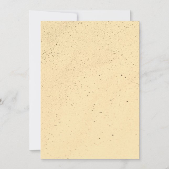 Gult Banana Sand Inbjudningar (Framsida)