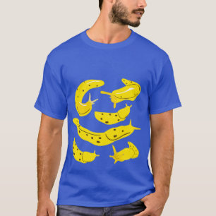 Gult Banana Slugs Collage Illustration Graphic T Shirt