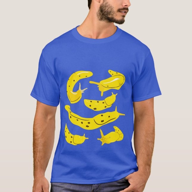 Gult Banana Slugs Collage Illustration Graphic T Shirt (Framsida)