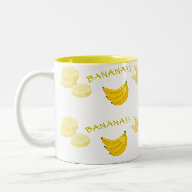 Gult Banana Två-Tonad Mugg (Vänster)