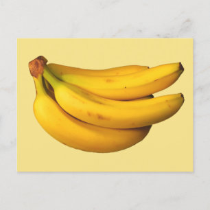 Gult Bananas Cuddle i en Bunch Vykort