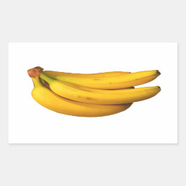 Gult Bananas Photo in a Bunch Rektangulärt Klistermärke