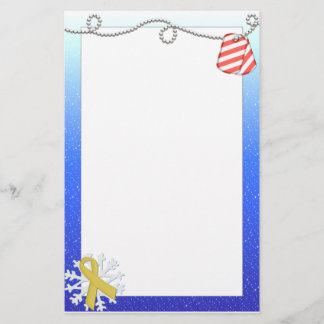 Gult band & randig hundbrickor brevpapper