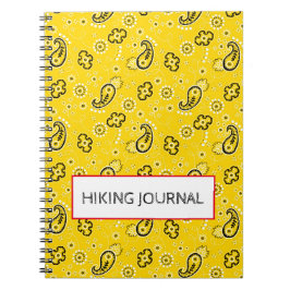 Gult Bandana Äventyr Anpassningsbar Hiking Journal Anteckningsbok
