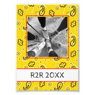 Gult Bandana Äventyr Photo Roligt Fototryck