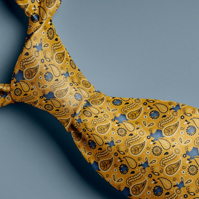 Gult Bandana och Denim Texas Neck Tie Slips (Skapare uppladdad)
