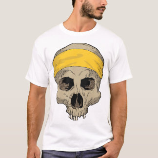 Gult bandana skalle t shirt