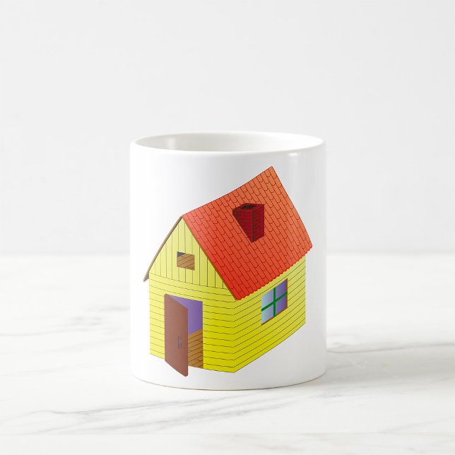 Gult Barn House Kaffemugg (Skapare uppladdad)