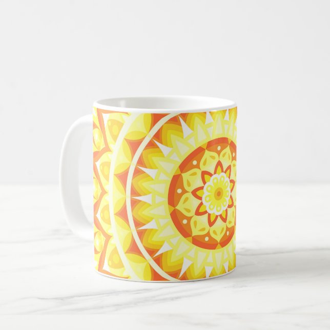 Gult Base Mandala Mugg (Framsida vänster)