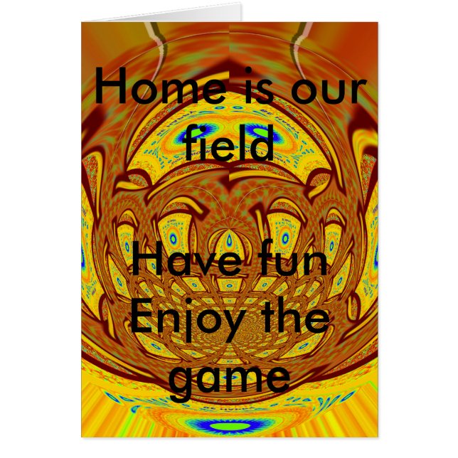 Gult Baseball-handsken: ett Retro-utseende Hälsningskort (Framsidan)