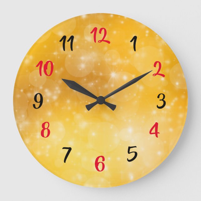 Gult Beauty Stor Klocka (Framsida)