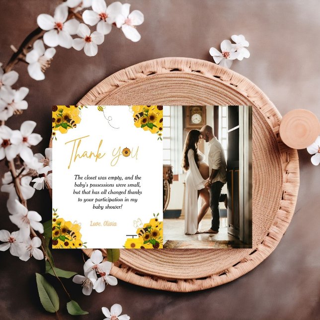 Gult Bee-babyduschtema tack vare ditt kort (Skapare uppladdad)