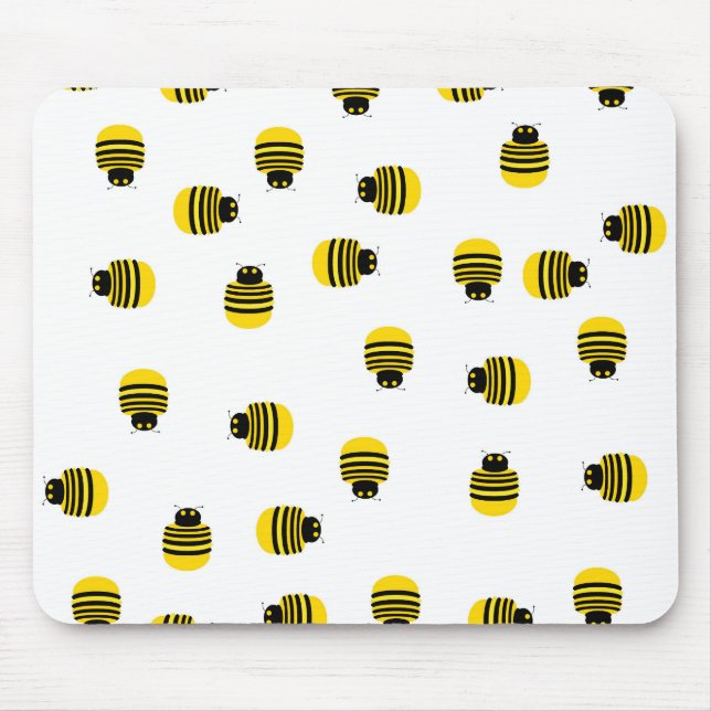 Gult Bees Mousepad Musmatta (Framsidan)