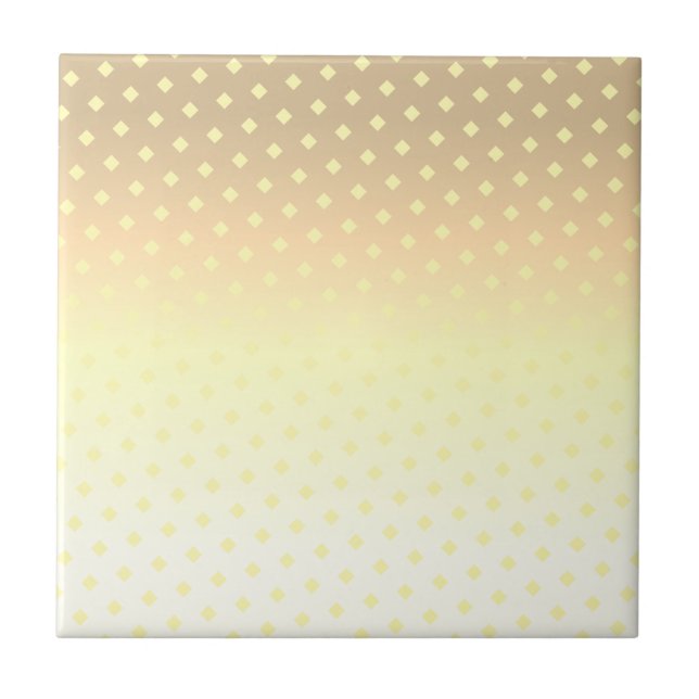 Gult Beige White Färg Stars Minimalistic Kakelplatta (Framsidan)