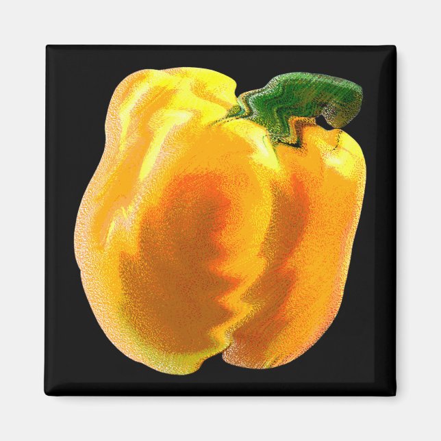 Gult Bell Pepper Magnet (Framsidan)