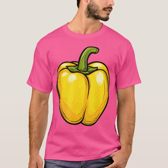 Gult Bell Pepper T Shirt (Framsida)