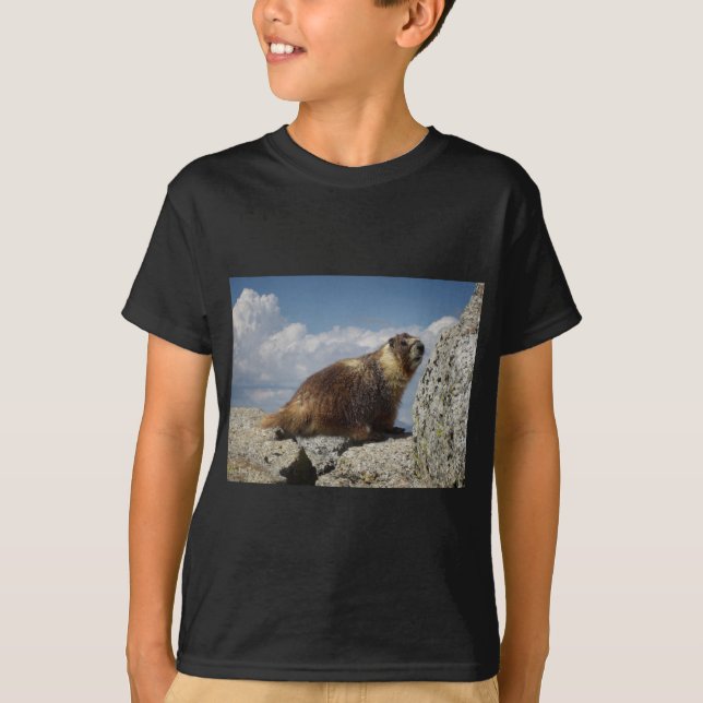 Gult Belllied Marmot i Yosemite T-shirt (Framsida)