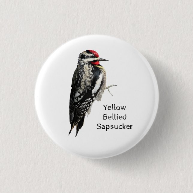 Gult-Bellzed Sapsucker Knapp (Framsida)