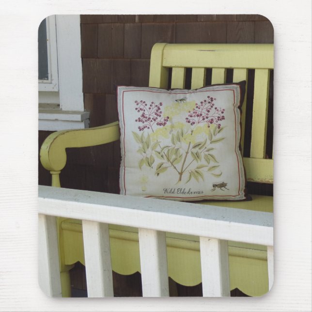 Gult Bench and Pillow - Martha's Vineyard Musmatta (Framsidan)
