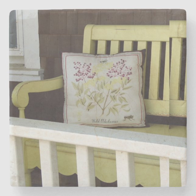 Gult Bench and Pillow - Martha's Vineyard Stenunderlägg (Framsidan)