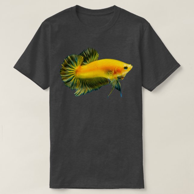 Gult bettafisk t shirt (Design framsida)