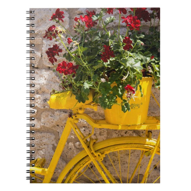 Gult Bicycle Anteckningsbok (Framsidan)