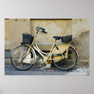 Gult Bicycle, Köpenhamn, Danmark Poster