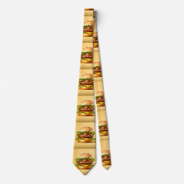 Gult Big Hamburger Neck Tie Slips