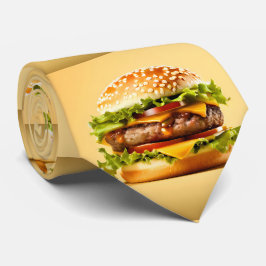 Gult Big Hamburger Neck Tie Slips