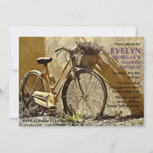 Gult Bike-inbjudan Inbjudningar