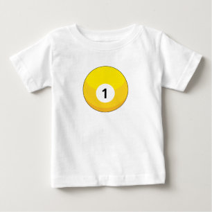 Gult Billiard Boll nummer ett T Shirt