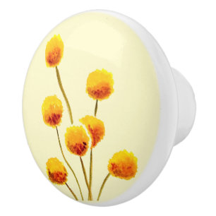 Gult Billy Button-blomman Australienkonst Knopp