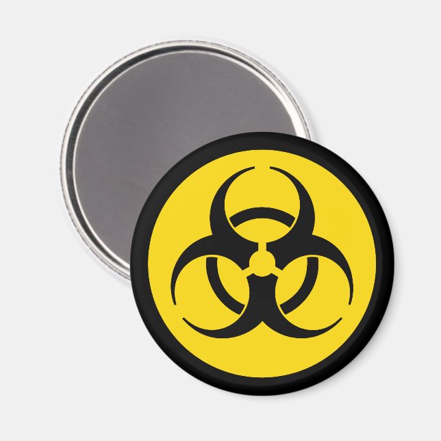 Gult Biohazard Magnet (Front/Back)