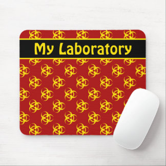Gult Biohazard Mousepad w/ Anpassningsbar Text Musmatta