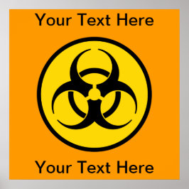 Gult Biohazard Symbol Poster