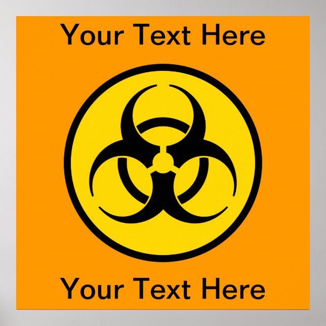 Gult Biohazard Symbol Poster (Framsidan)