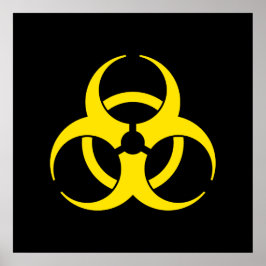 Gult Biohazard Symbol Poster