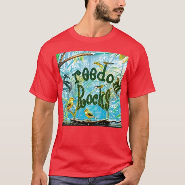 Gult Bird Älskare-vänner T Shirt (Framsida)