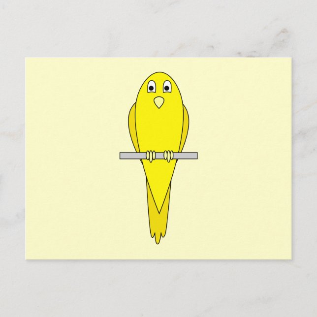 Gult Bird. Kanarieöarna. Vykort (Framsida)