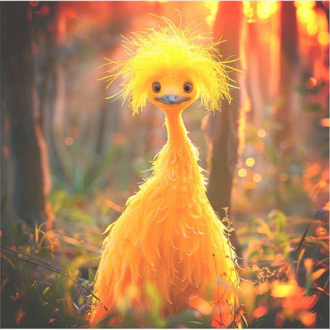 Gult Bird Klistermärken (Framsida)