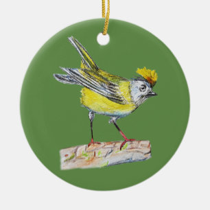 Gult Bird Ornament