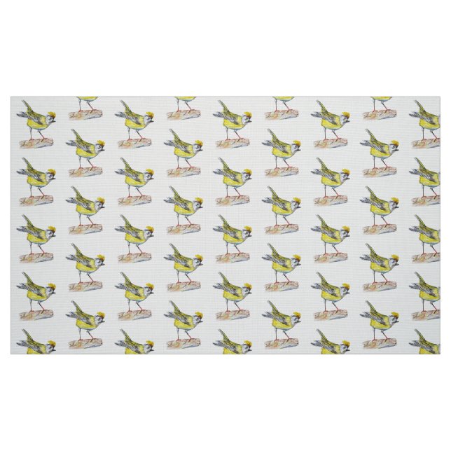 Gult Bird Polyester Poplin-struktur (60 tum bredd) Tyg (Fat Quarter)