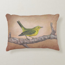 Gult Bird Prydnadskudde