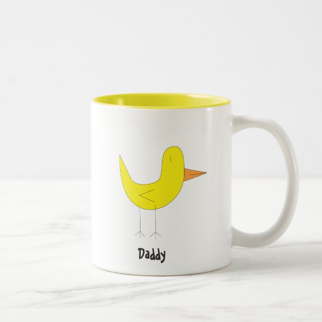 Gult Bird Två-Tonad Mugg (Höger)