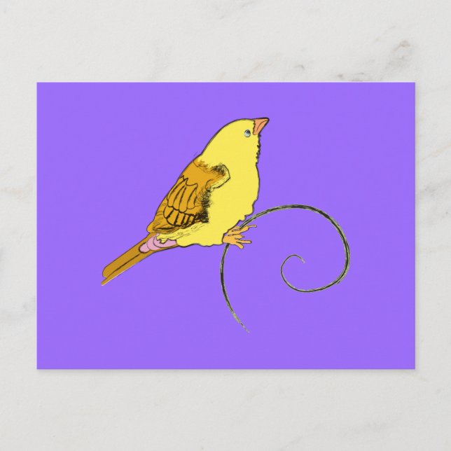 Gult Bird Vykort (Framsida)