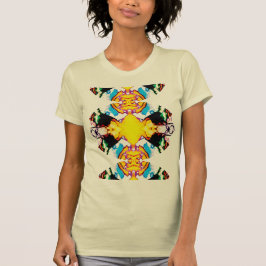 Gult Black Blue Grönt Southwest Extended Mandala T Shirt