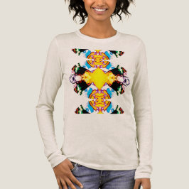 Gult Black Blue Grönt Southwest Extended Mandala T Shirt